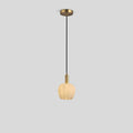Light luxury flower bud shaped onyx pendant light