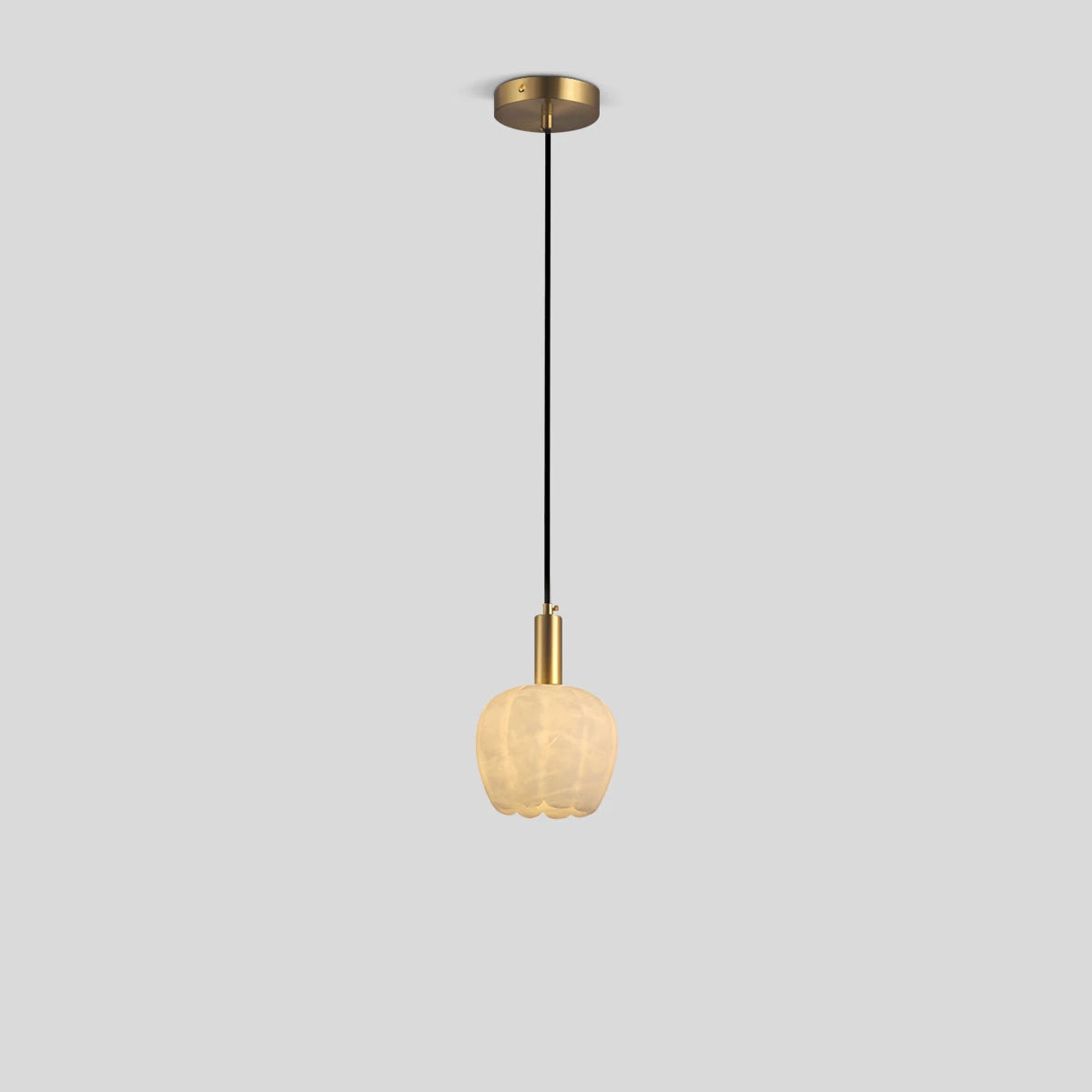 Light luxury flower bud shaped onyx pendant light
