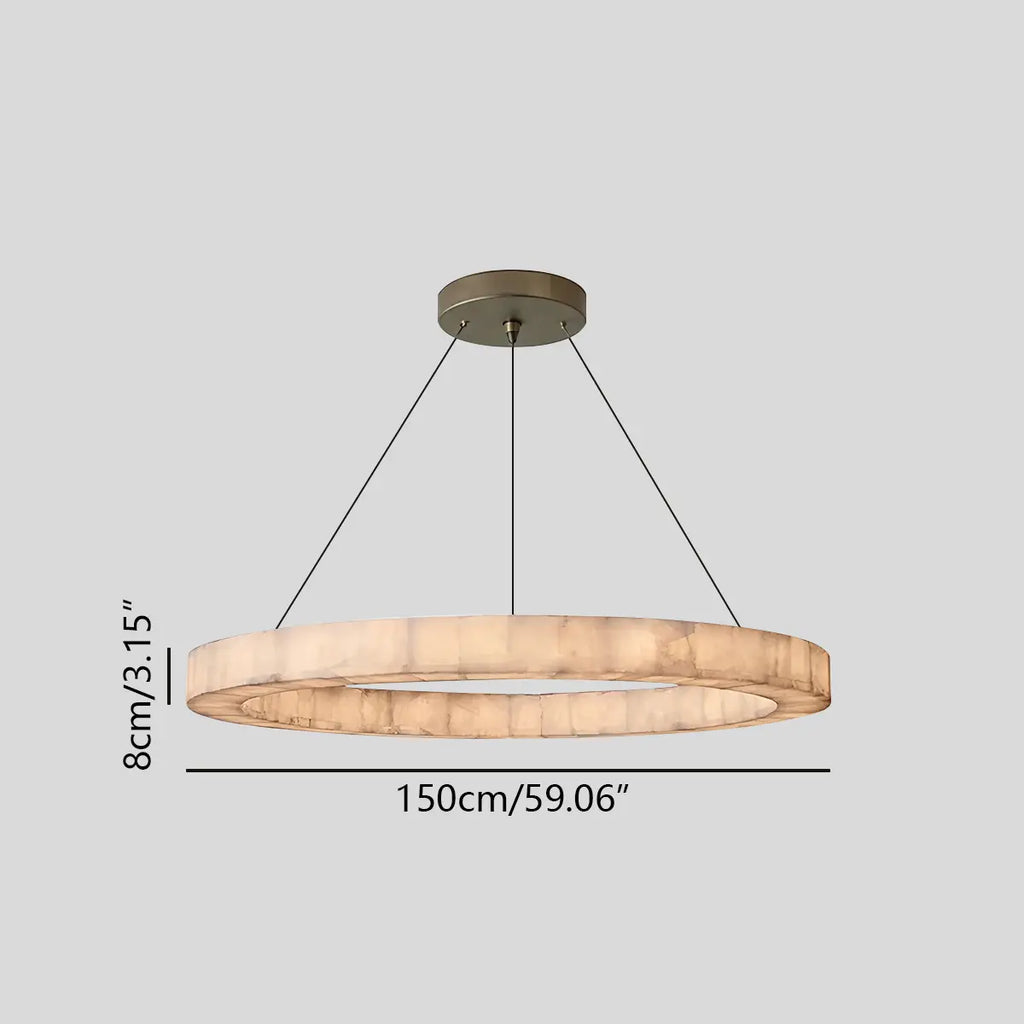 Teva Round Alabaster Chandelier