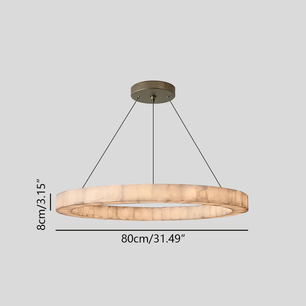 Teva Round Alabaster Chandelier