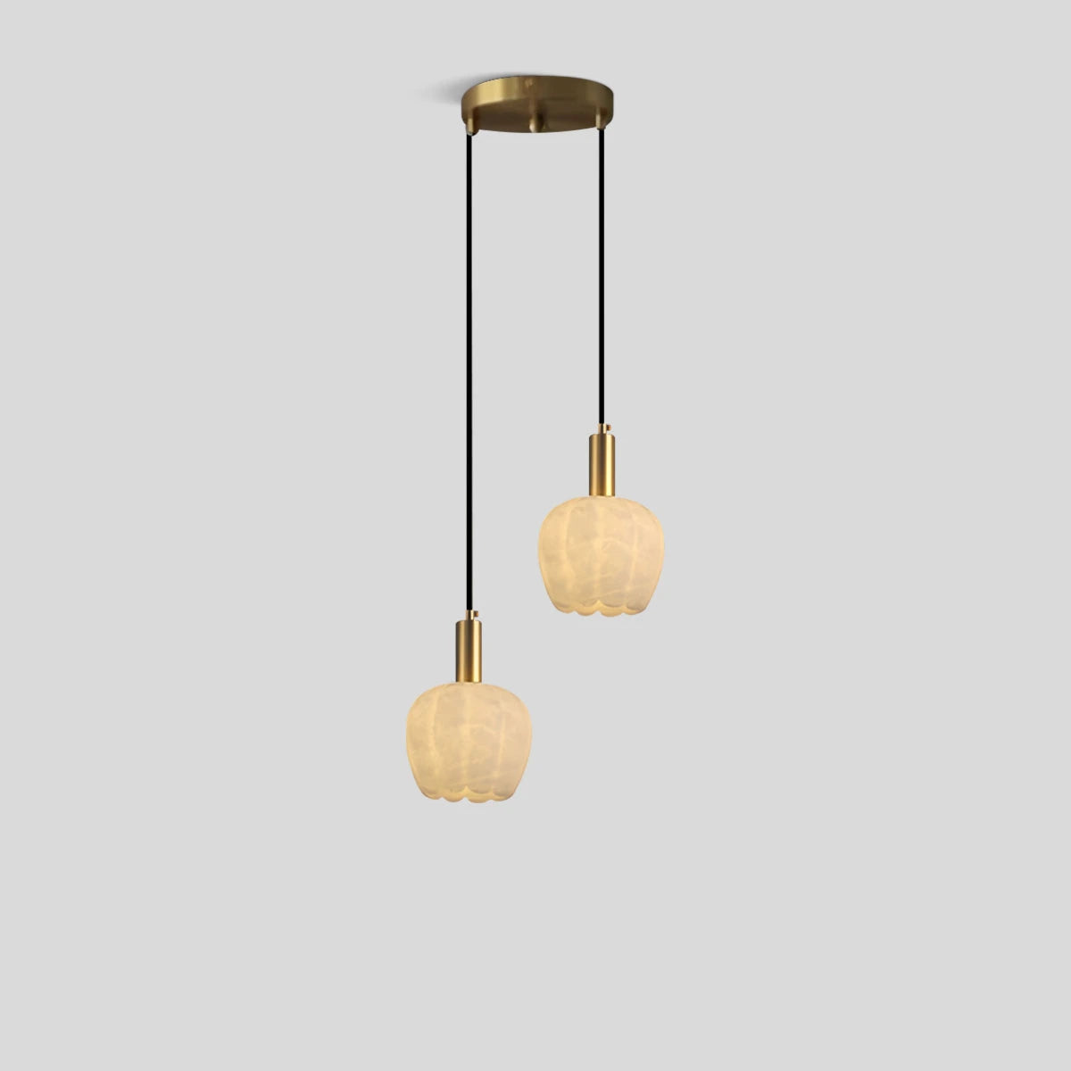 Light luxury flower bud shaped onyx pendant light