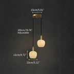 Light luxury flower bud shaped onyx pendant light