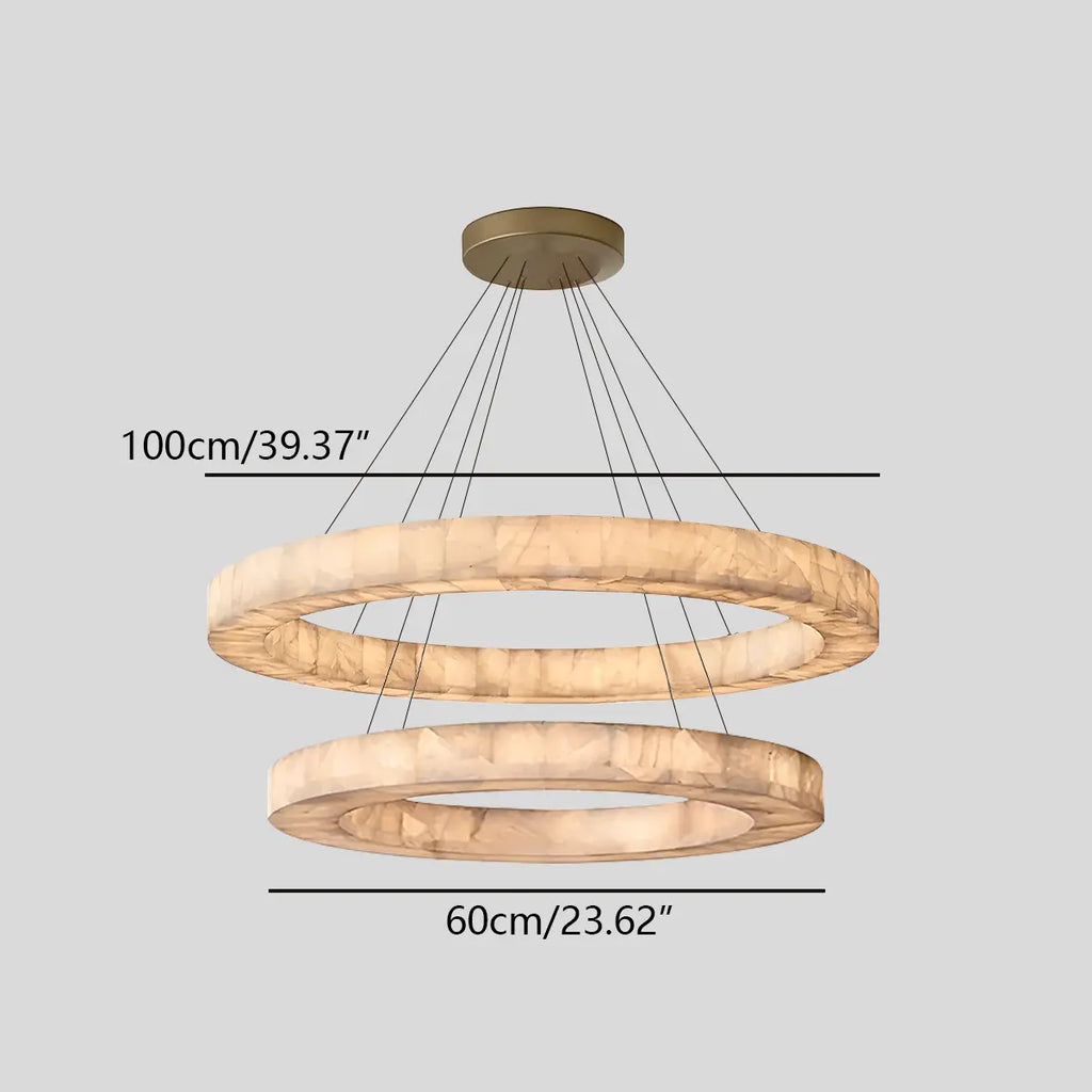 Teva Round Alabaster Chandelier