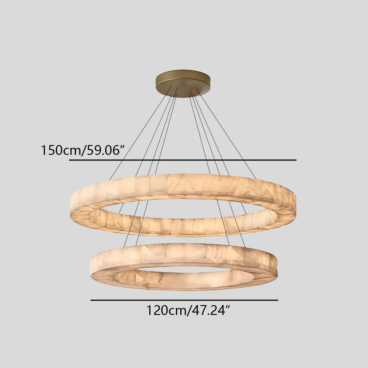 Teva Round Alabaster Chandelier