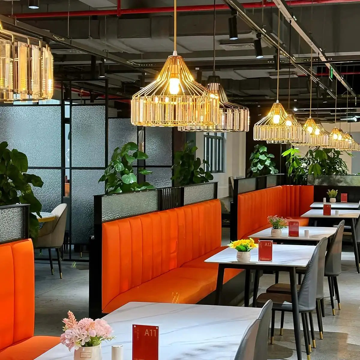 Modern Iron Art Glass Pendant Lamp for Kitchen