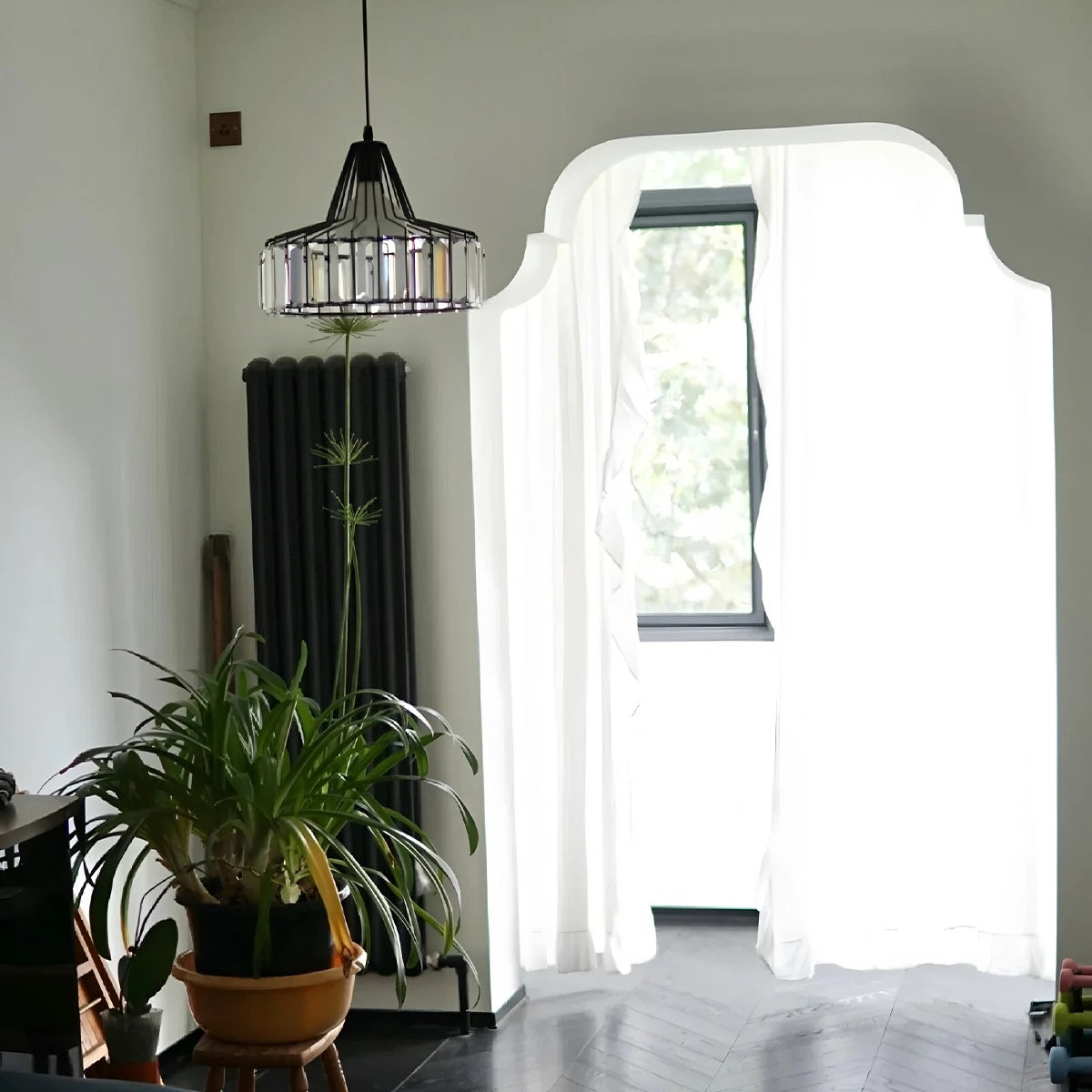 Modern Iron Art Glass Pendant Lamp for Kitchen
