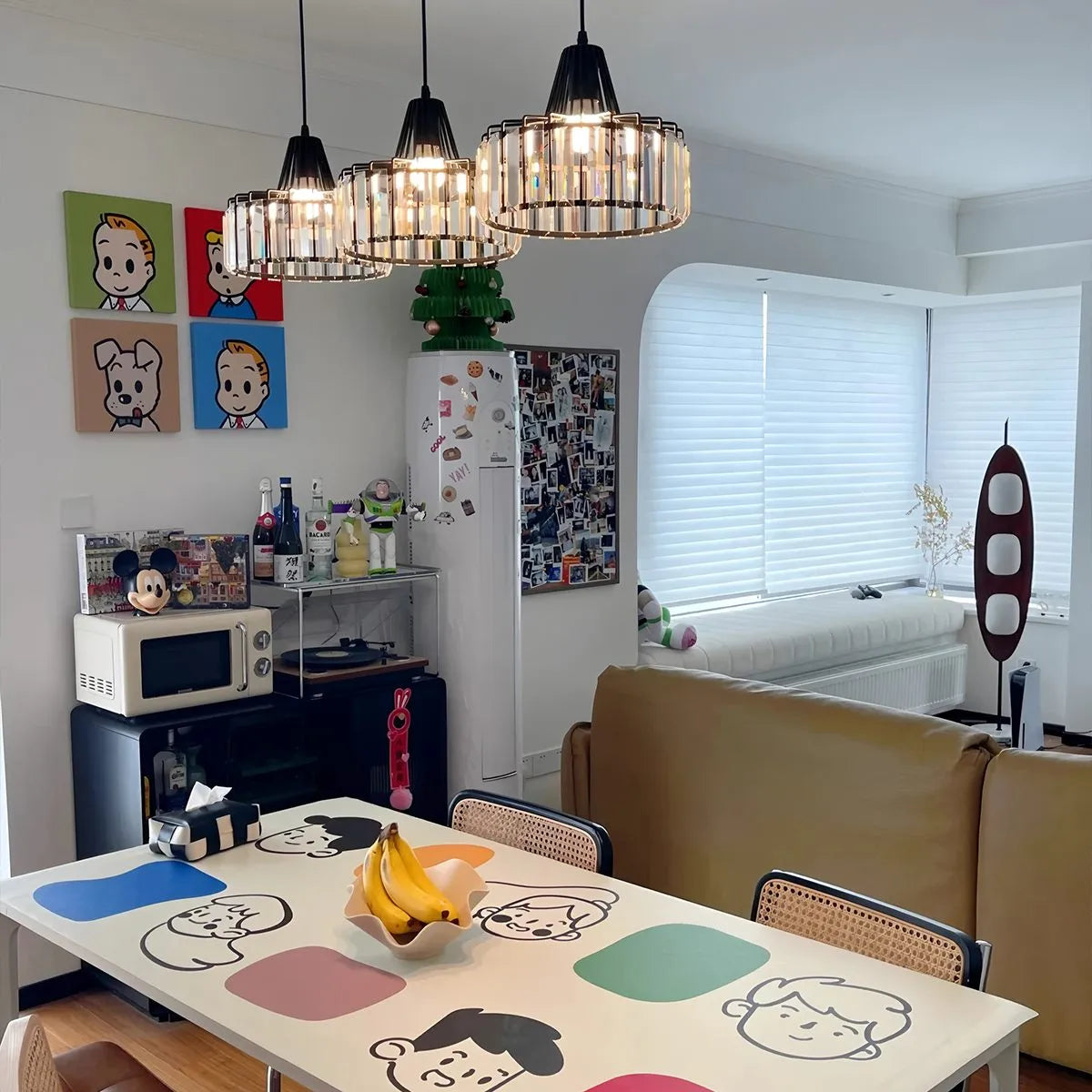 Modern Iron Art Glass Pendant Lamp for Kitchen