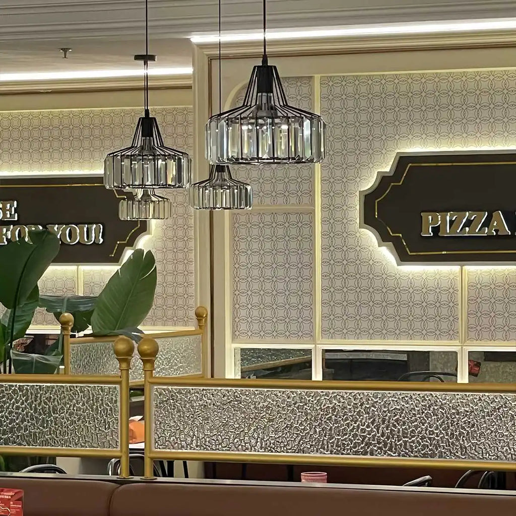 Modern Iron Art Glass Pendant Lamp for Kitchen