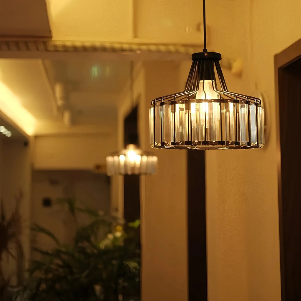 Modern Iron Art Glass Pendant Lamp for Kitchen