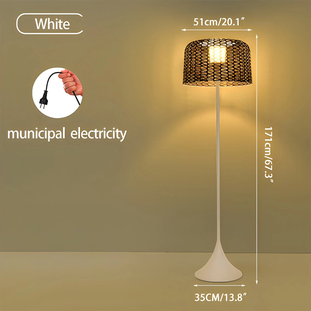 Vine Woven Floor Lamp for Outdoor