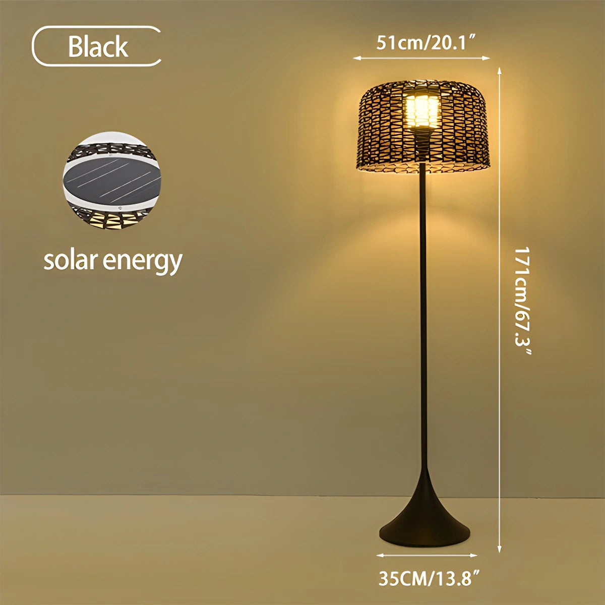 Vine Woven Floor Lamp for Outdoor