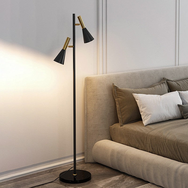 2-Bulb Adjustable Pole Floor Lamp