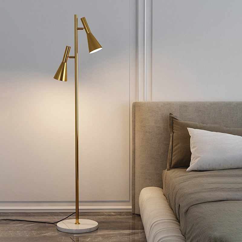 2-Bulb Adjustable Pole Floor Lamp