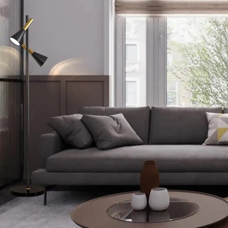 2-Bulb Adjustable Pole Floor Lamp