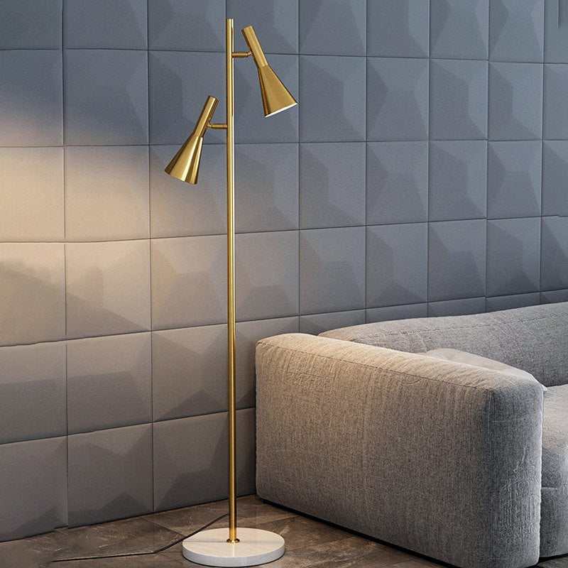 2-Bulb Adjustable Pole Floor Lamp