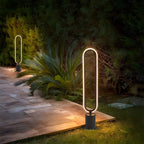 Outdoor Black Oval LED Lawn Light