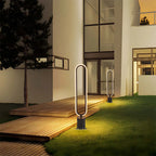 Outdoor Black Oval LED Lawn Light