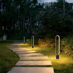 Outdoor Black Oval LED Lawn Light