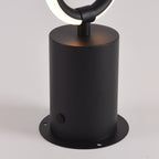 Outdoor Black Oval LED Lawn Light