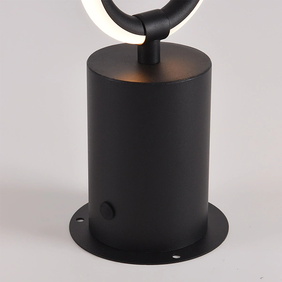 Outdoor Black Oval LED Lawn Light