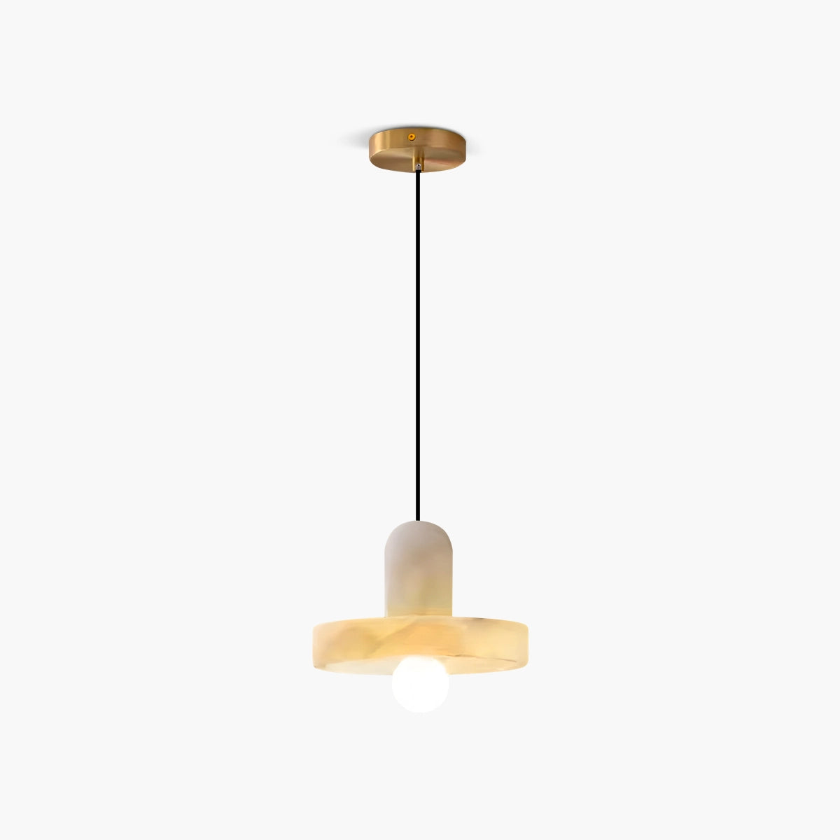 Copper natural onyx dining room pendant light