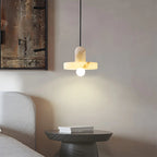 Copper natural onyx dining room pendant light
