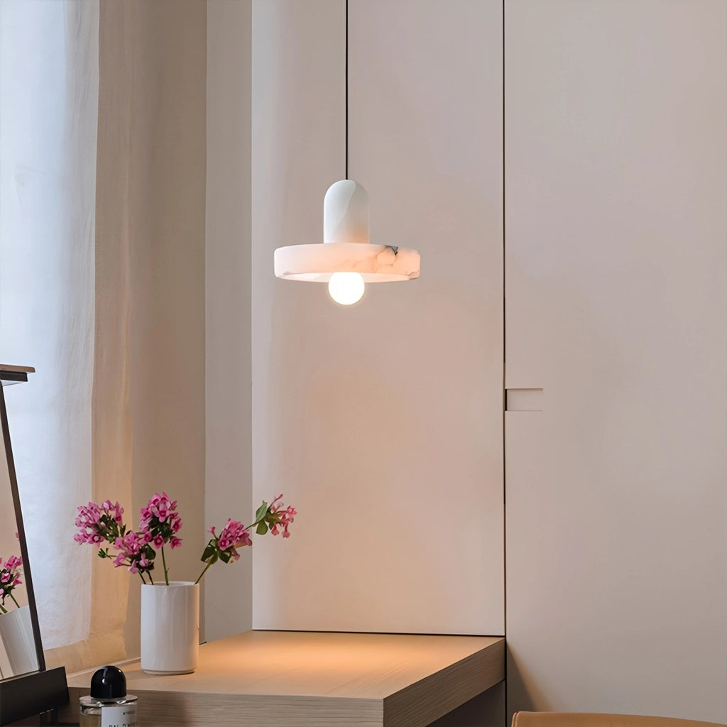 Copper natural onyx dining room pendant light