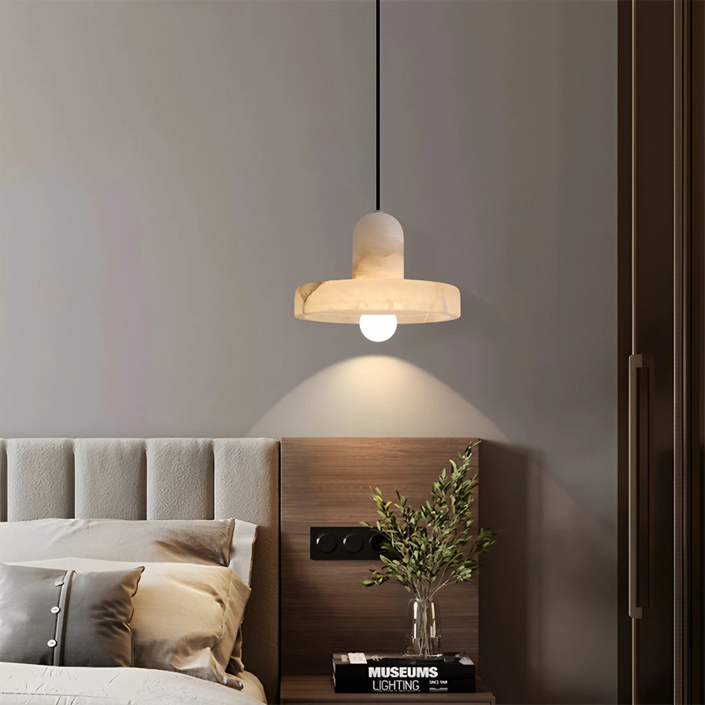 Copper natural onyx dining room pendant light