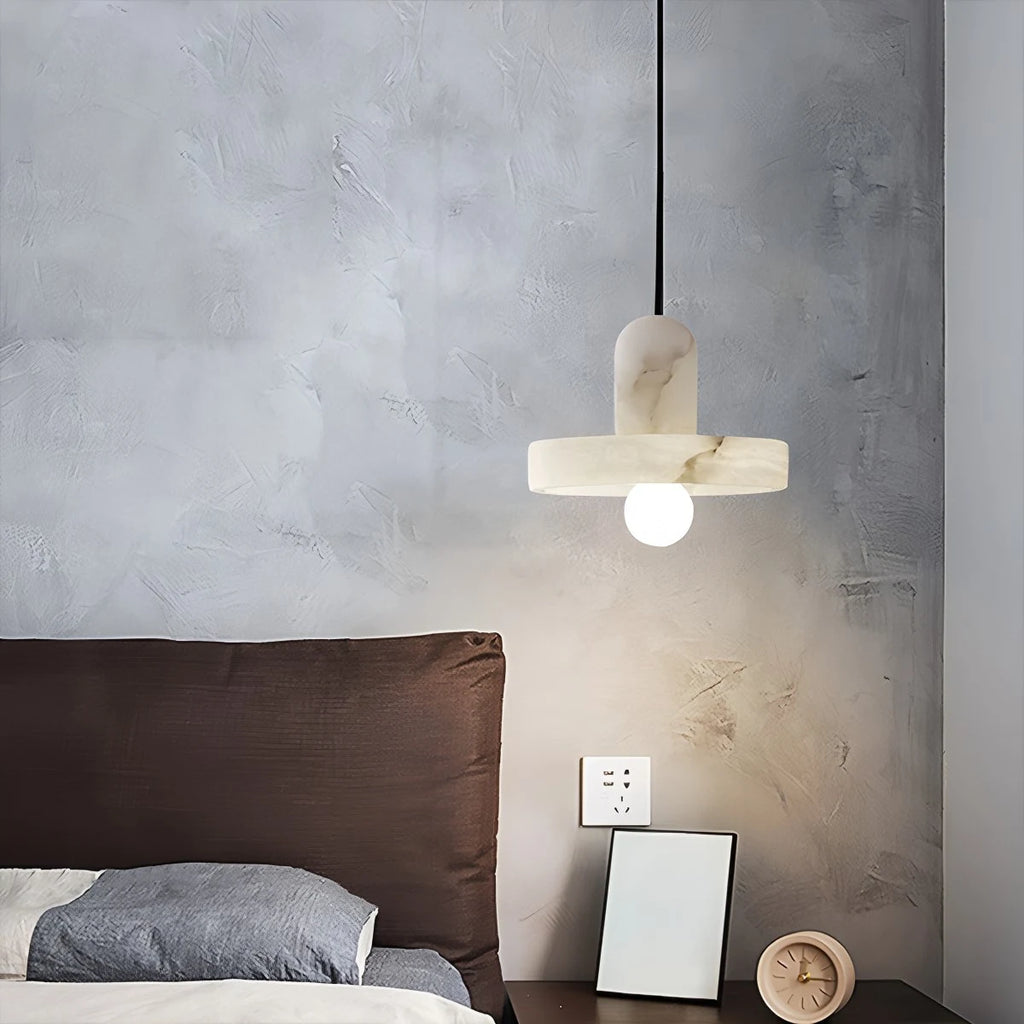 Copper natural onyx dining room pendant light