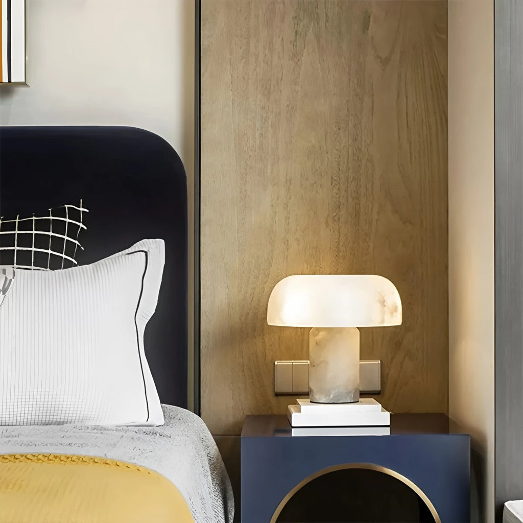 Creative mushroom shaped onyx table lamp