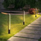 Outdoor Black Oval LED Lawn Light