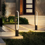 Outdoor Black Oval LED Lawn Light