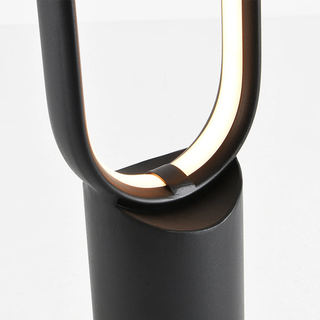 Outdoor Black Oval LED Lawn Light