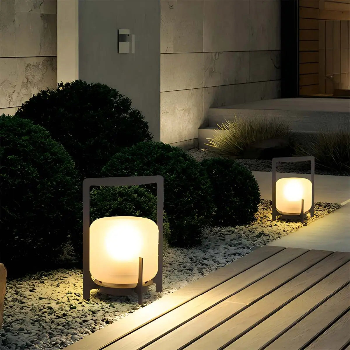 Solar Glass Lantern Outdoor Light for Garden