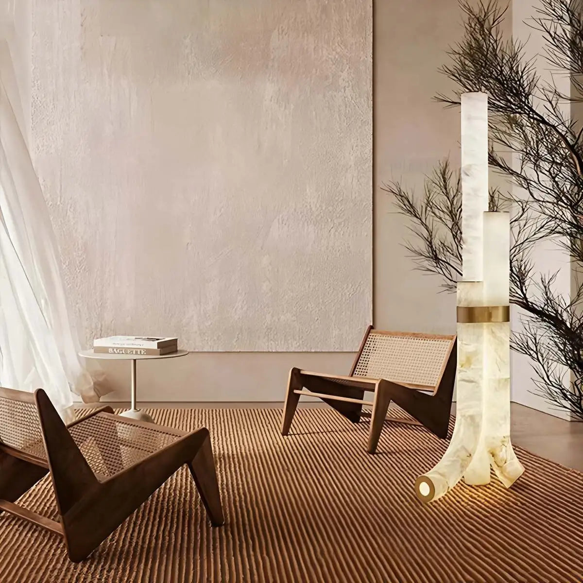 High end onyx art floor lamp