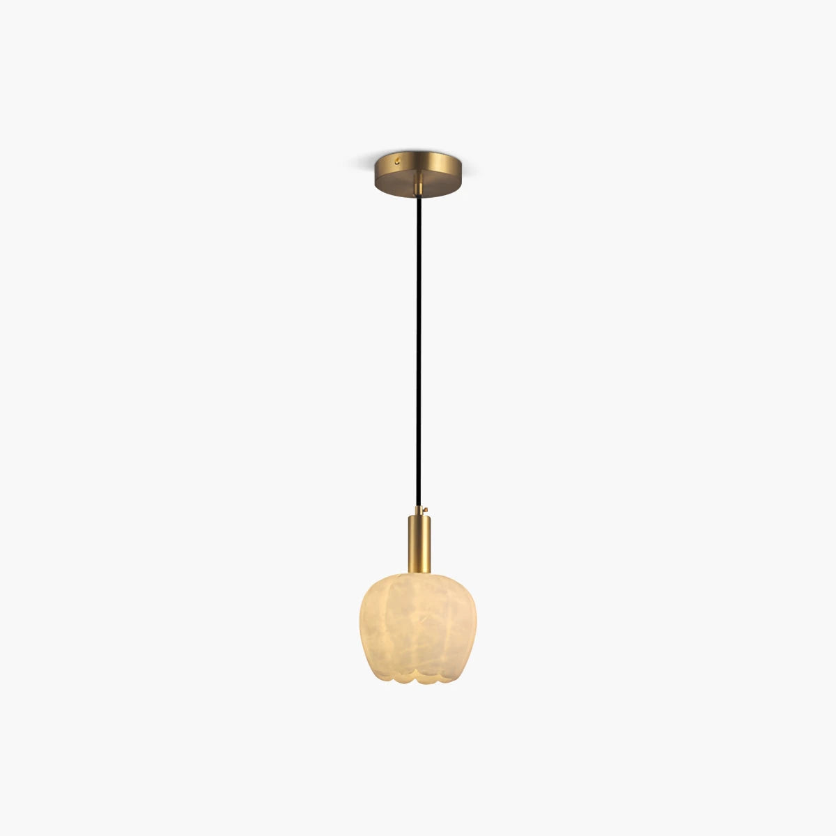 Light luxury flower bud shaped onyx pendant light
