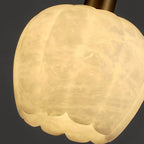 Light luxury flower bud shaped onyx pendant light