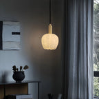 Light luxury flower bud shaped onyx pendant light
