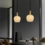 Light luxury flower bud shaped onyx pendant light
