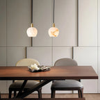Light luxury flower bud shaped onyx pendant light