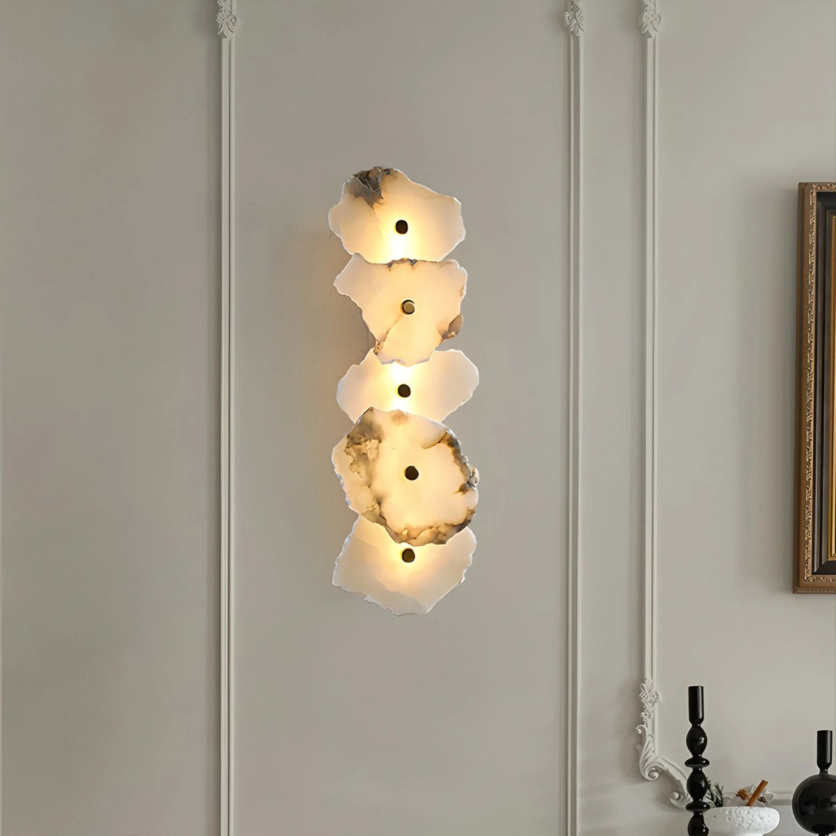 Light luxury marble wall lamp