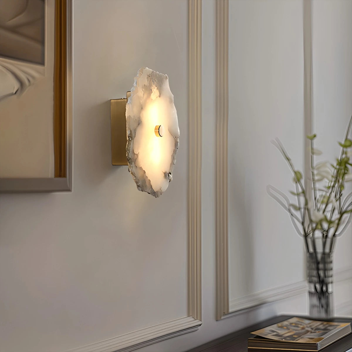 Light luxury marble wall lamp