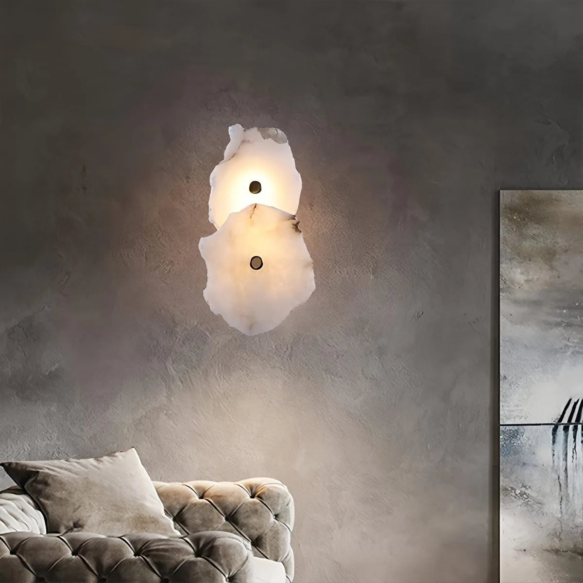 Light luxury marble wall lamp