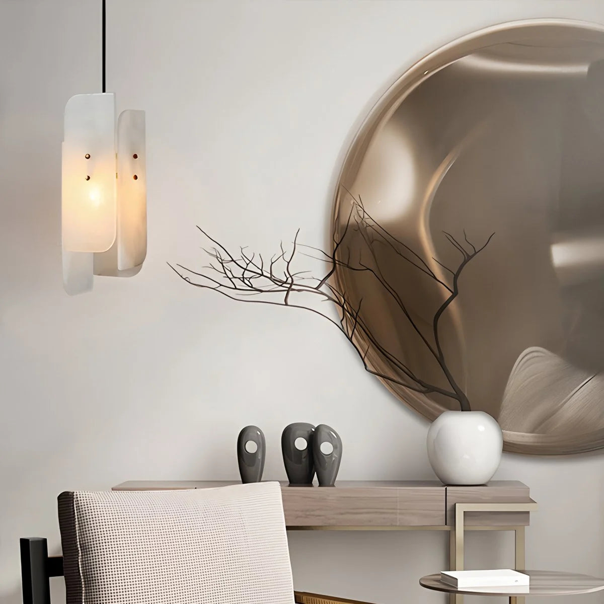 Minimalist Art Dining Room Onyx Pendant Light