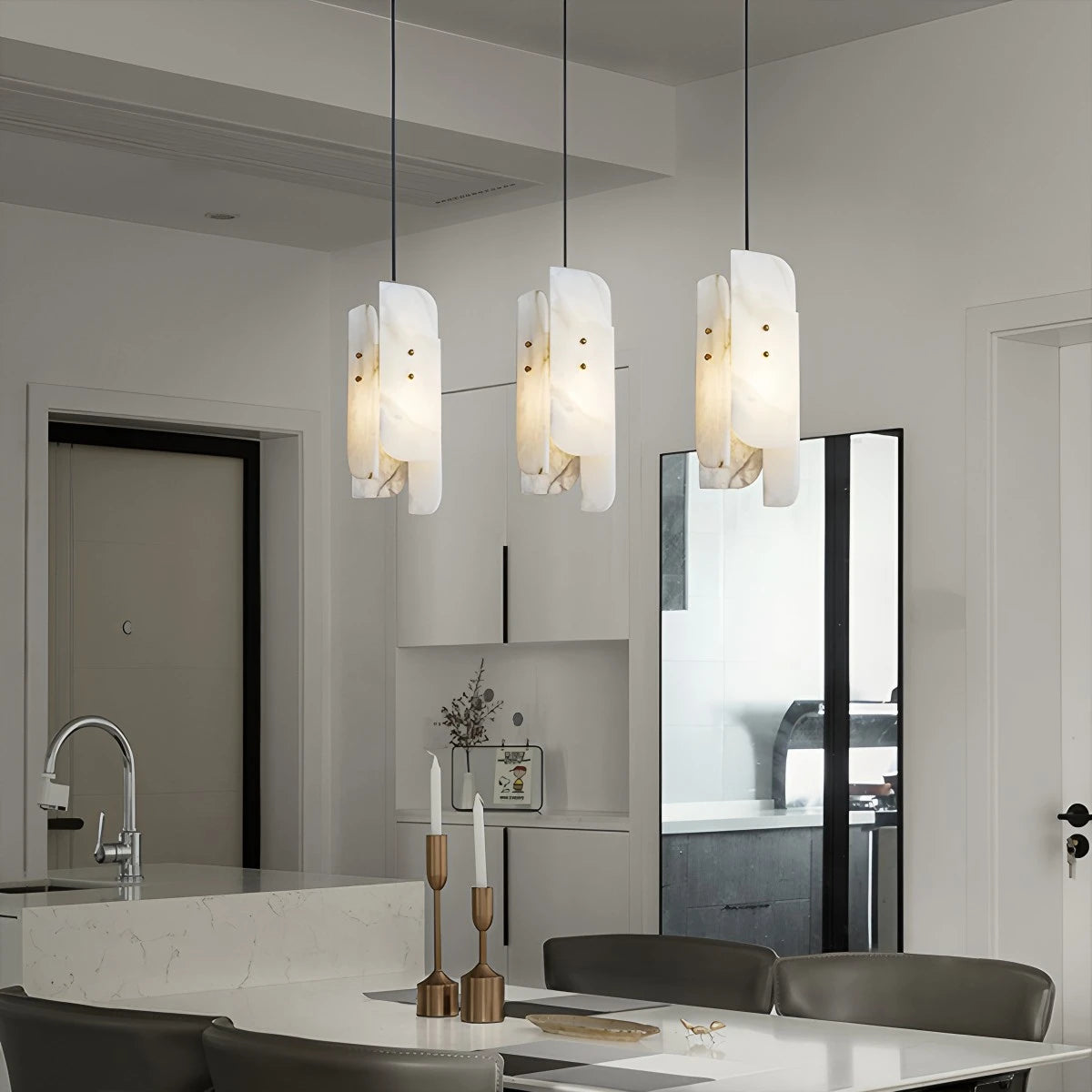 Minimalist Art Dining Room Onyx Pendant Light