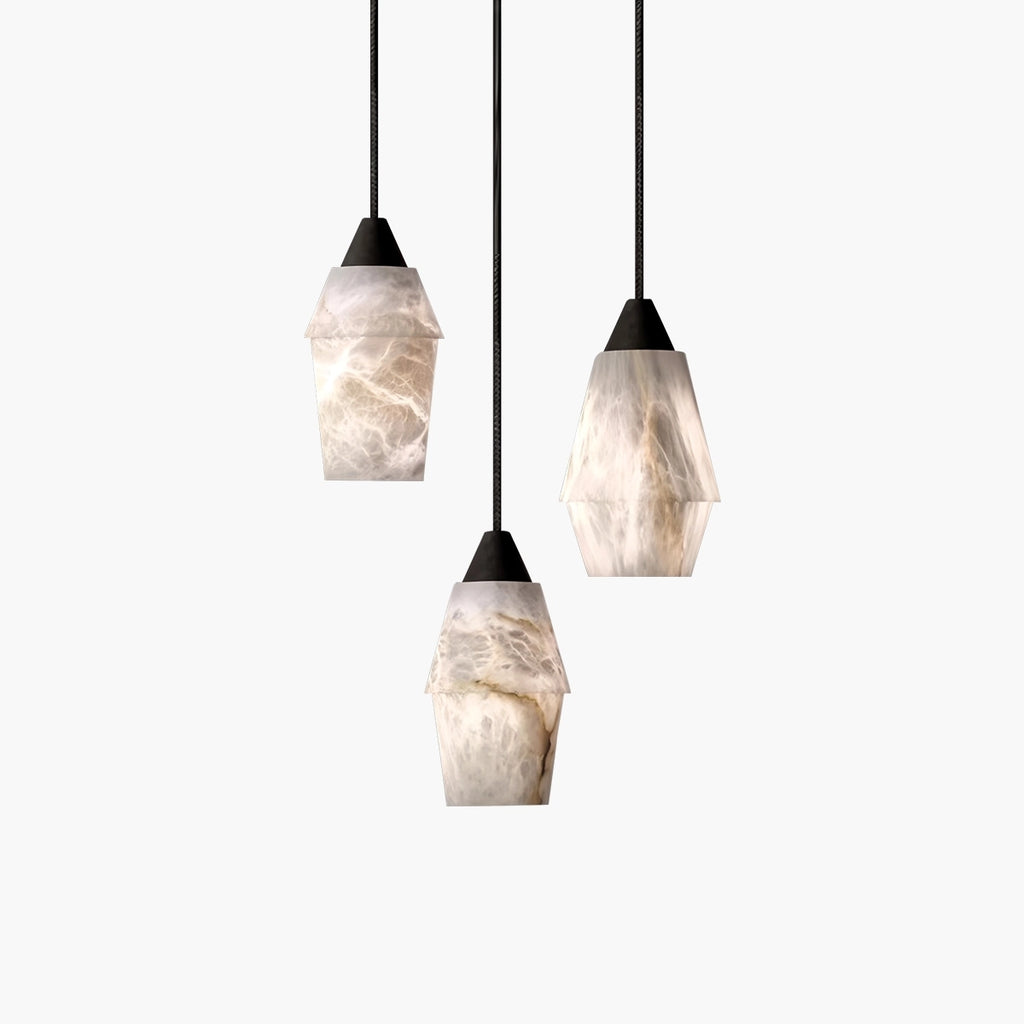 Minimalist onyx dining room pendant light