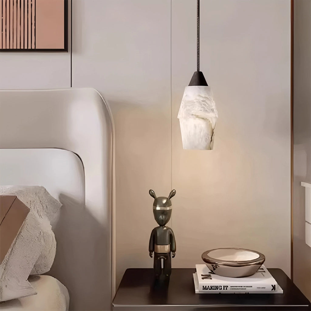 Minimalist onyx dining room pendant light