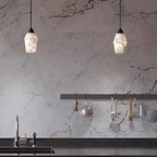 Minimalist onyx dining room pendant light