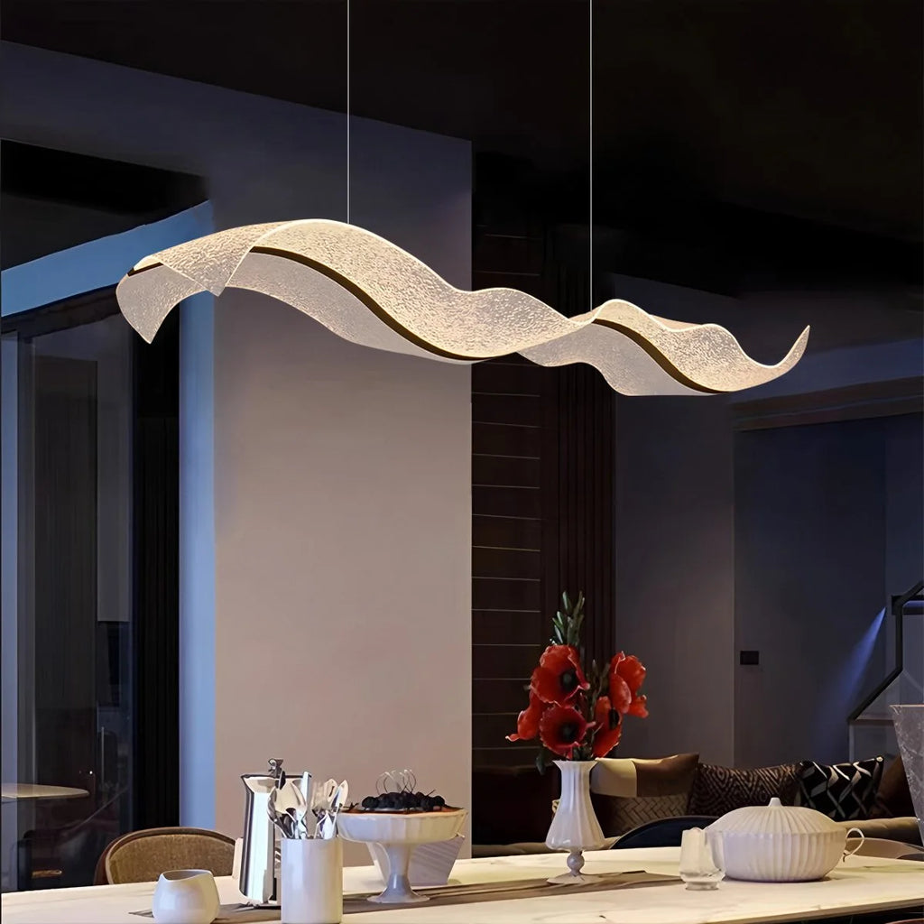 Modern LED Wave Acrylic Chandelier