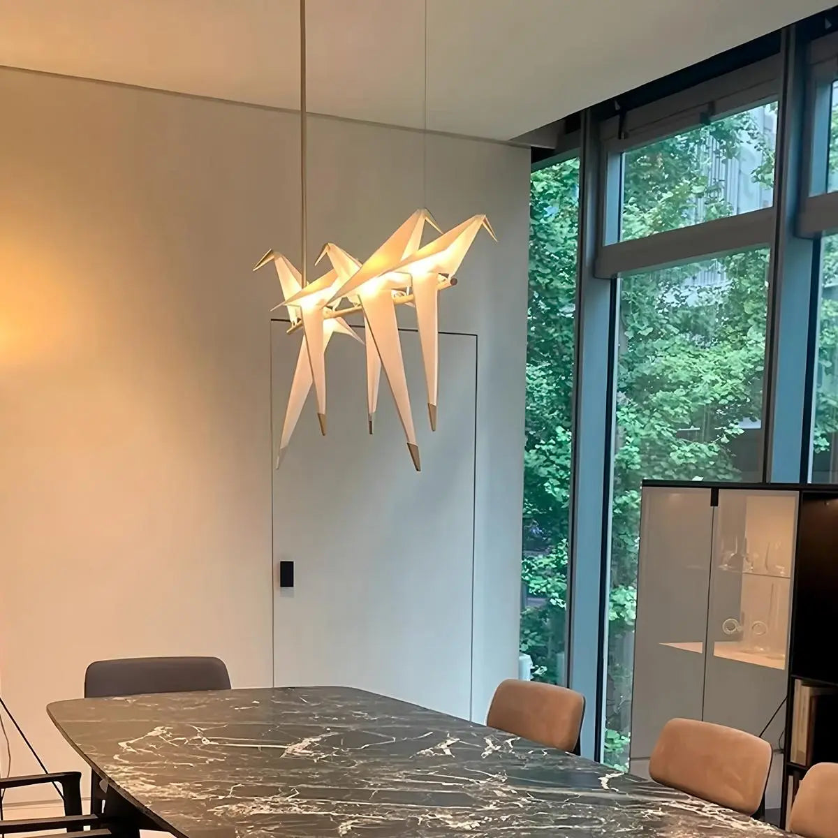 Paper Crane Bird Chandelier